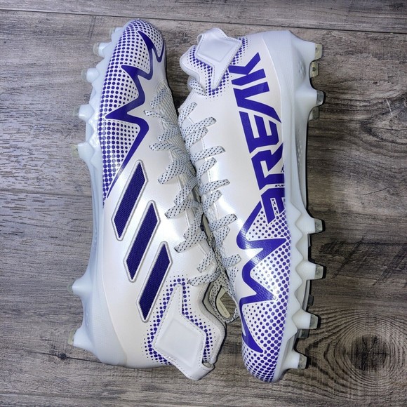Adidas adizero FREAK 22 Low White Purple Football Cleats HP8782 Men Size 13 New main image 10